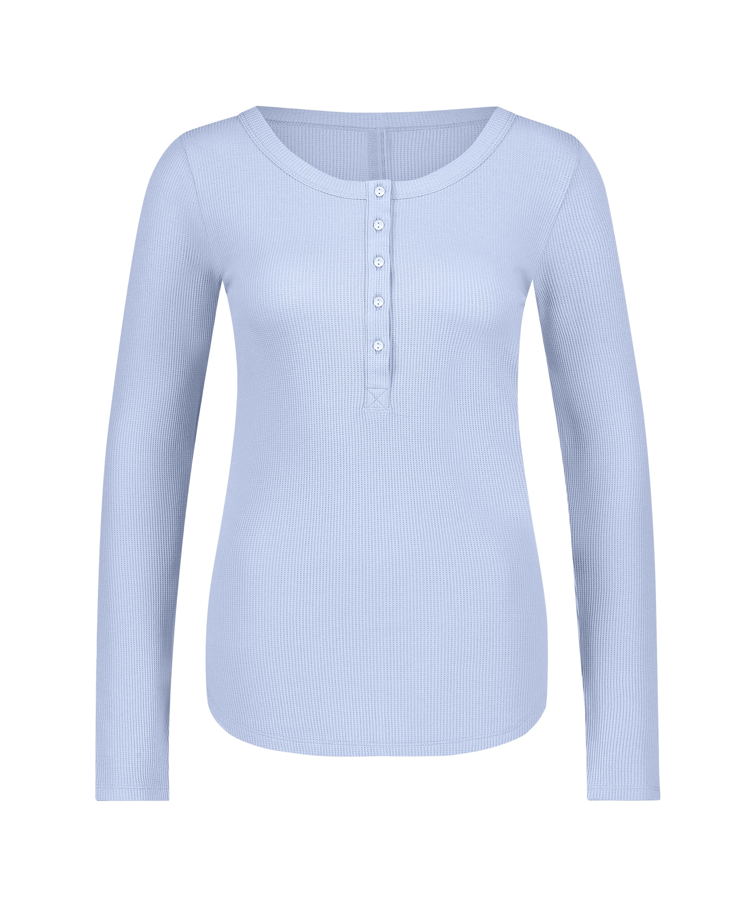 Long-Sleeved Pyjama Top, Blue, main