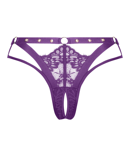 Sadie Open Crotch Brazilian, Purple