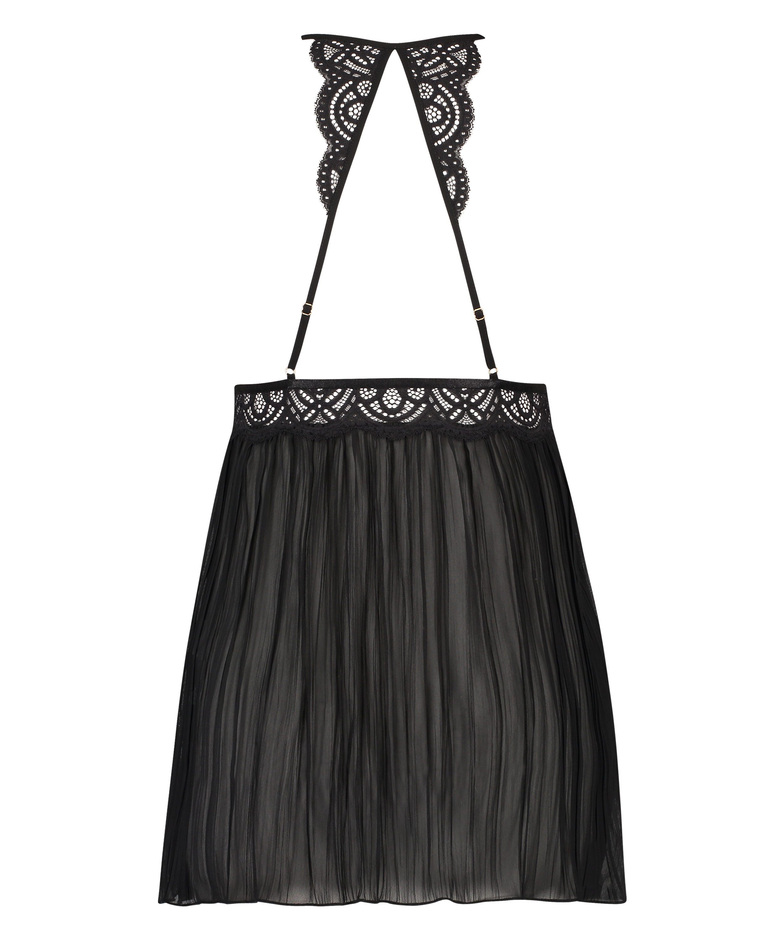 Chiffon babydoll, Black, main