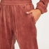 Velour Jogging Pants Pin-tucked, Brown