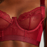 Hana Non-Padded Underwired Longline Bra, Red
