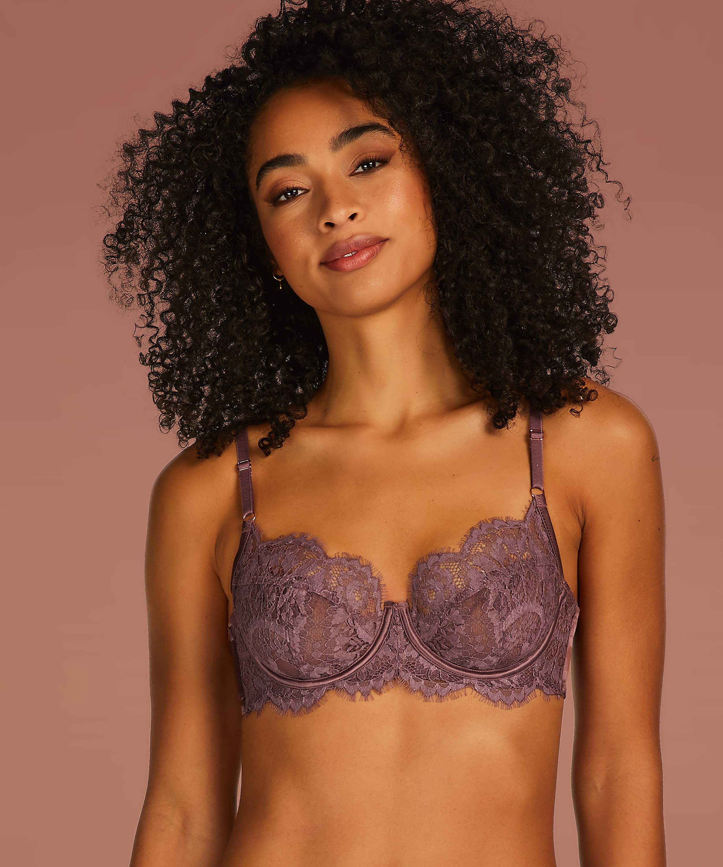 Hannako Non-padded underwired bra, Purple, main