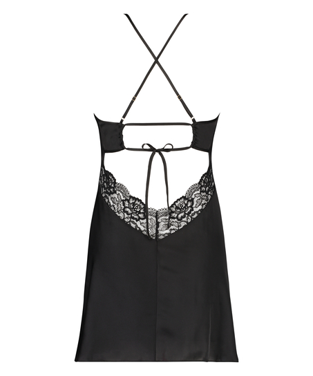 Nina Slip Dress, Black