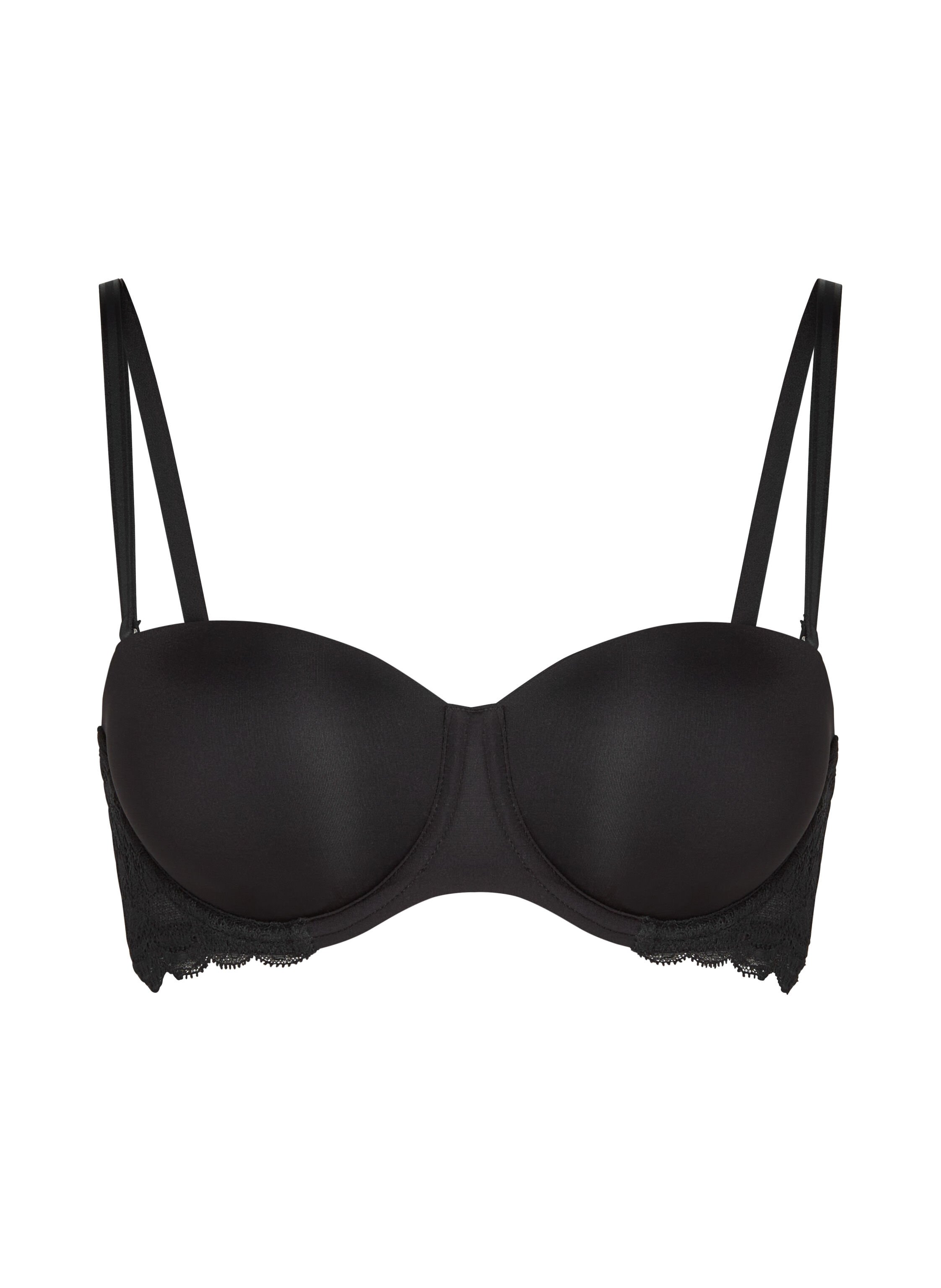 Angie Padded Underwired Strapless Bra, Black