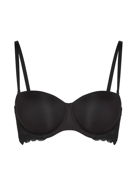 Angie Padded Underwired Strapless Bra, Black