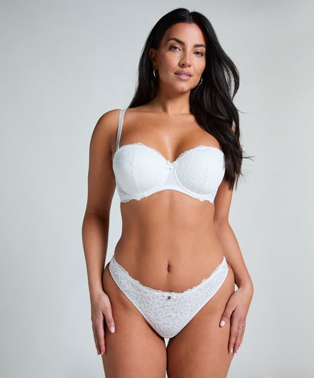 Marine Padded Underwired Strapless Bra, White