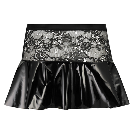 Private peplum skirt, Black