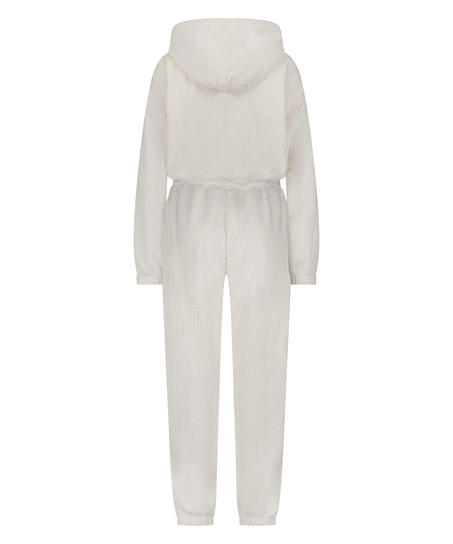 Fleece Onesie, White