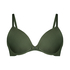 Plunge Padded Underwired Bra, Green
