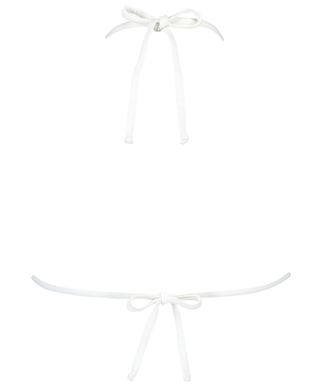 Maldives triangle bikini top, White