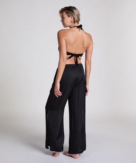 Beach Satin Pant, Black