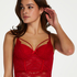 Claire Padded Longline Underwired Bra, Red