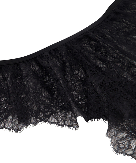 Lace Camille French Knicker, Black