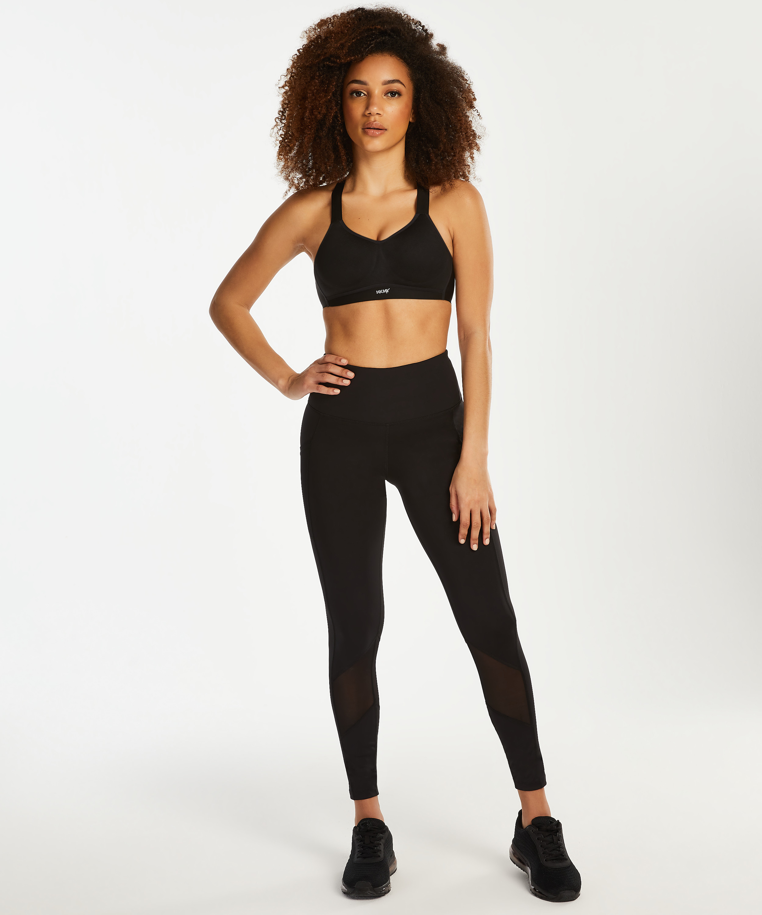 HKMX The Infinity sports bra level 2, Black, main