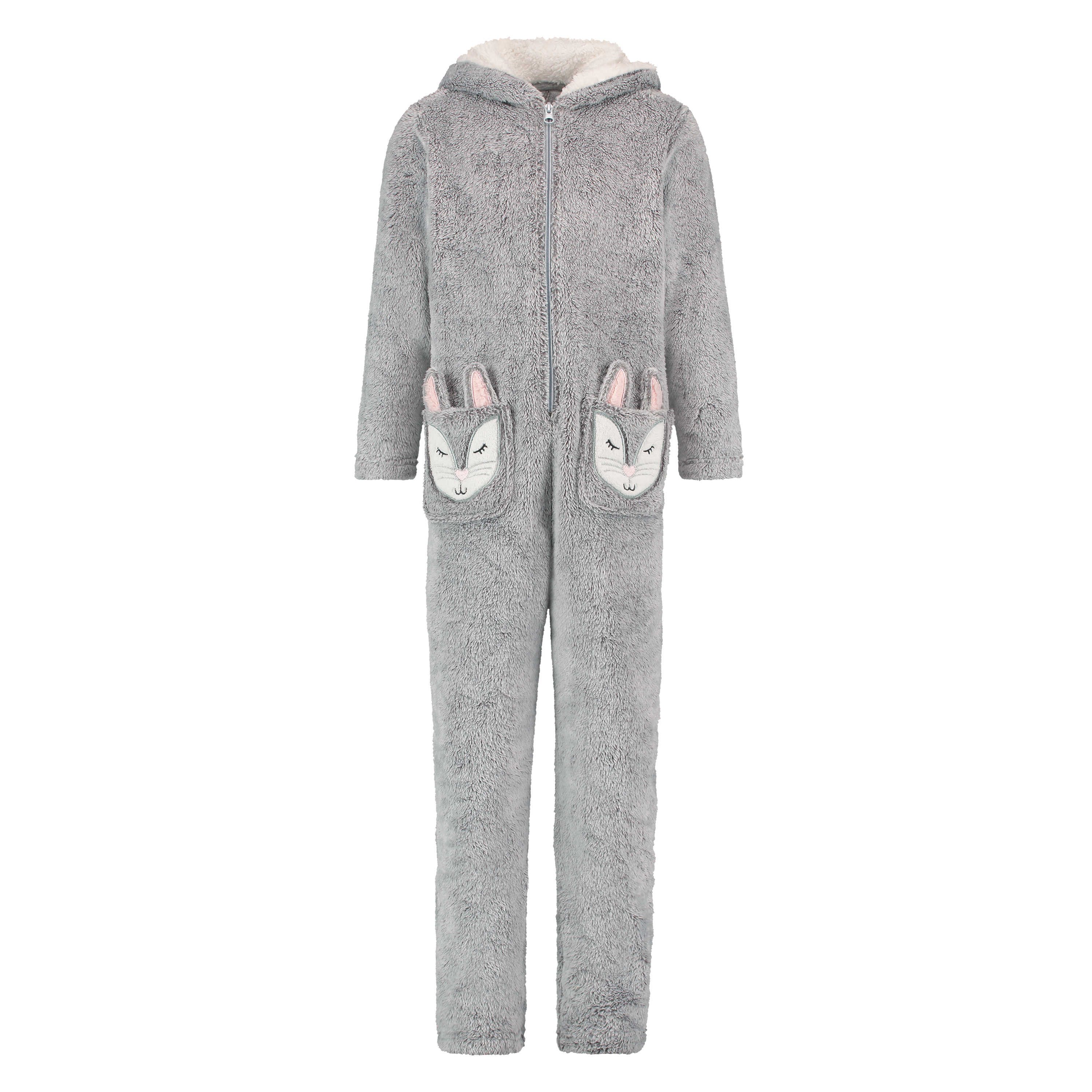 Fleece Onesie Kids, Grey, main