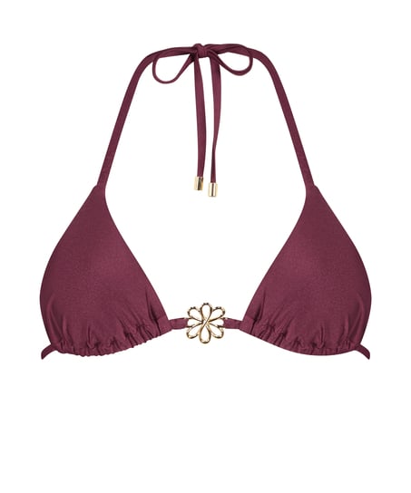 Yucatan Triangle Bikini Top, Red