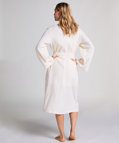 Muslin Robe Long, White
