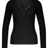 Long-Sleeved Pyjama Top, Black