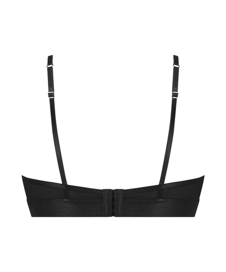 Luna Non-Padded Underwired Longline Bra, Black