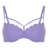 Scallop Padded Underwired Bikini Top, Purple