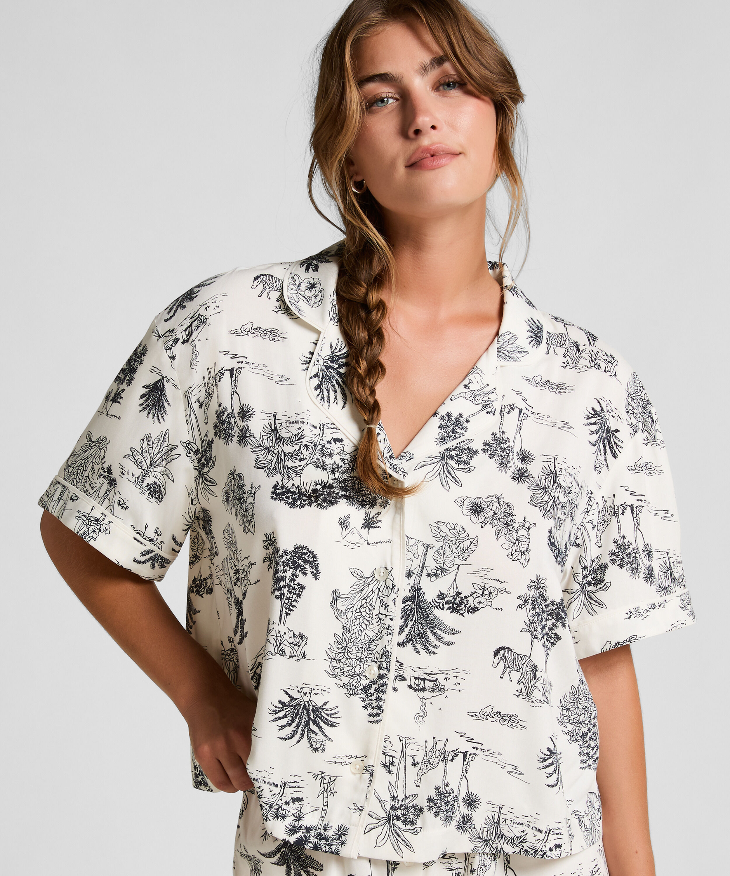 Jacket Short Sleeves Woven, White