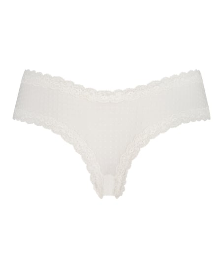V-shape Mesh Brazilian, White