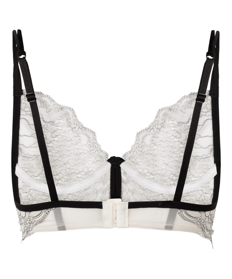 Agnes Non-Padded Underwired Longline Bra, White