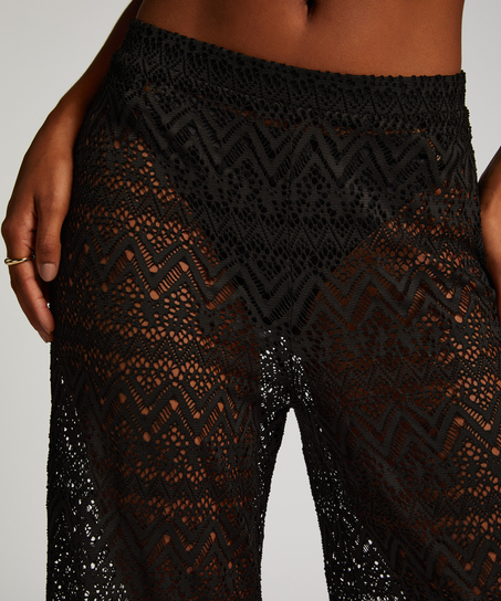 Lace Beach Pant, Black