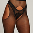 Tights Open Bum Lurex, Black