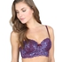 Padded longline push-up bra Bijoux, Purple