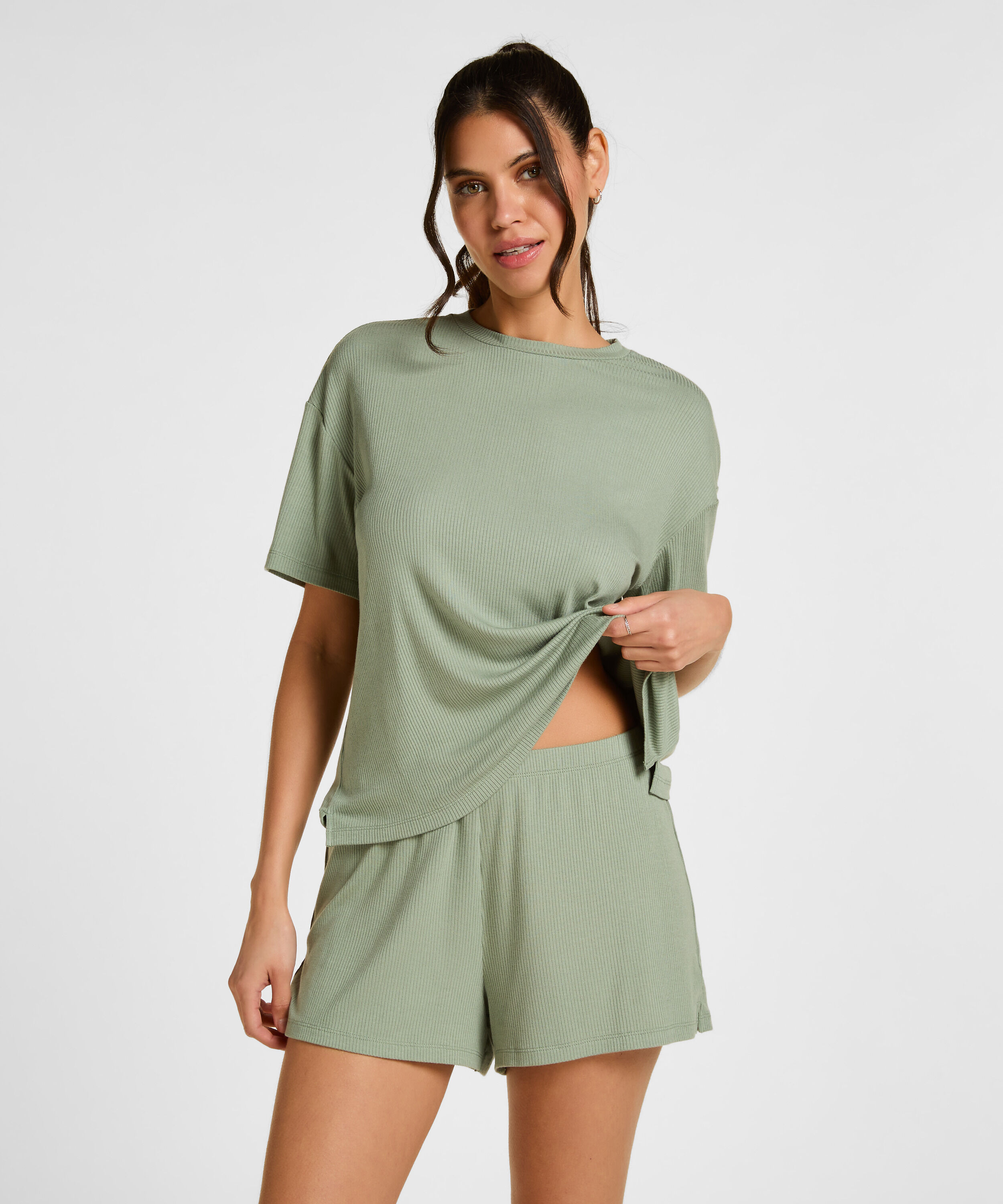 Pyjama Shorts, Green