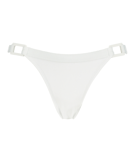 Rib Lana bikini bottoms, White