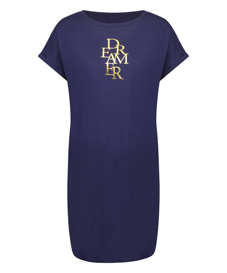 Round Neck Nightshirt, Blue