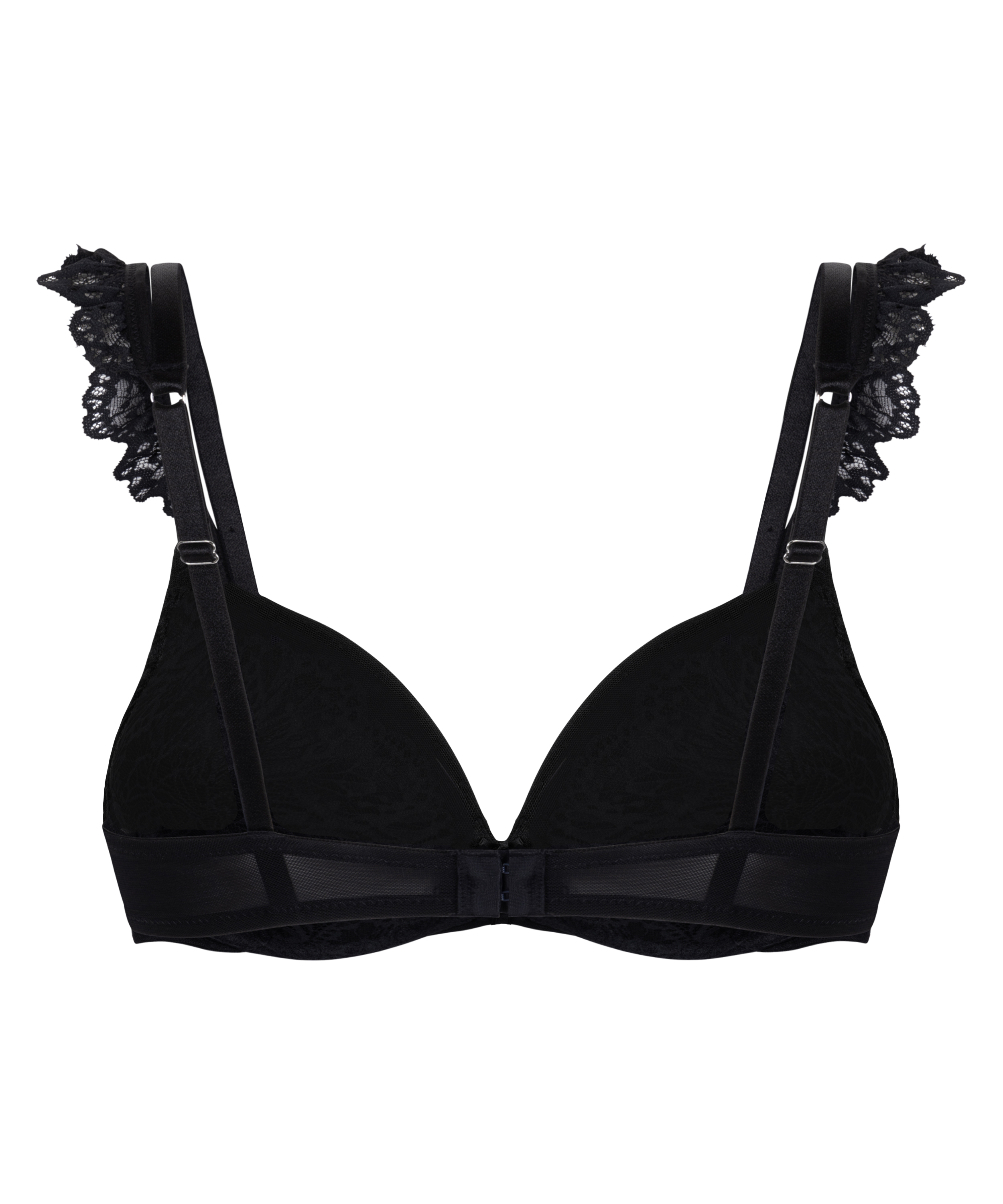 Posie Padded Underwired Push-Up Bra, Black, main