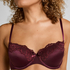Lace & Shine Padded Underwired Bra, Purple