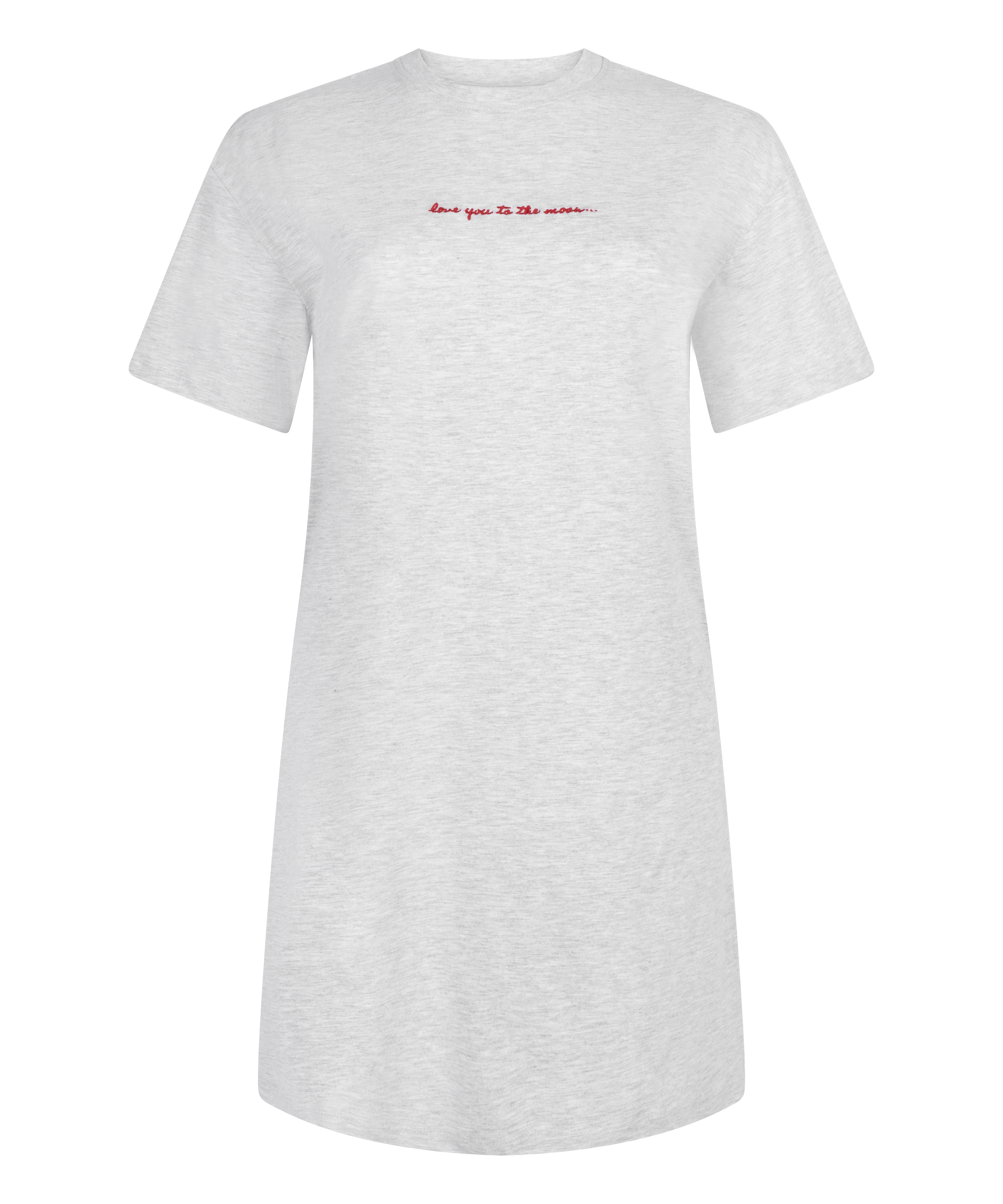 Round Neck Nightshirt, Grey, main