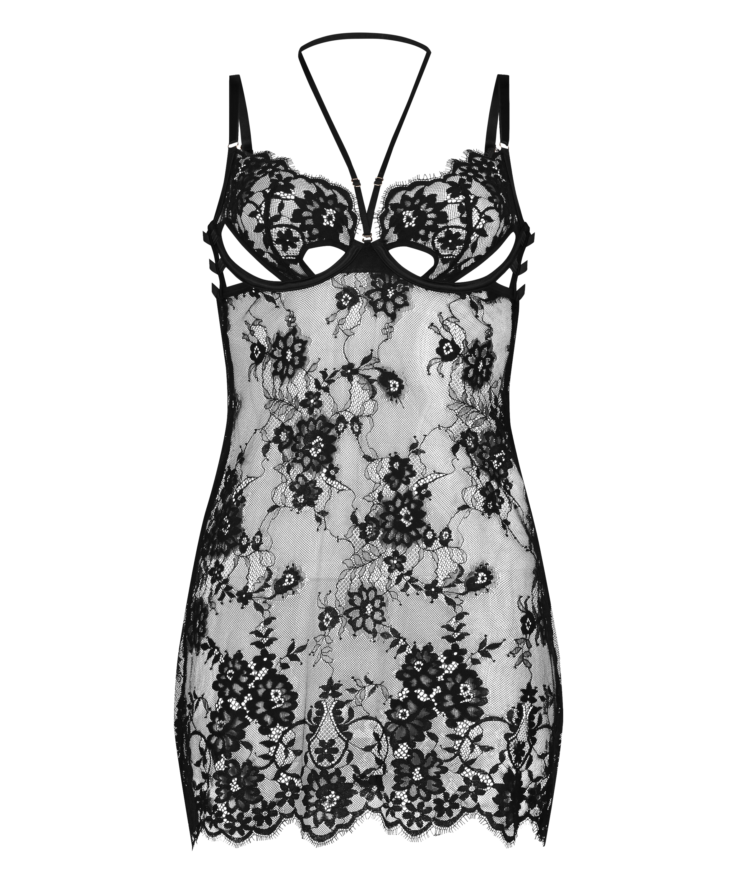 Mya Slip dress, Black, main