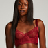 Hana Non-Padded Underwired Longline Bra, Red