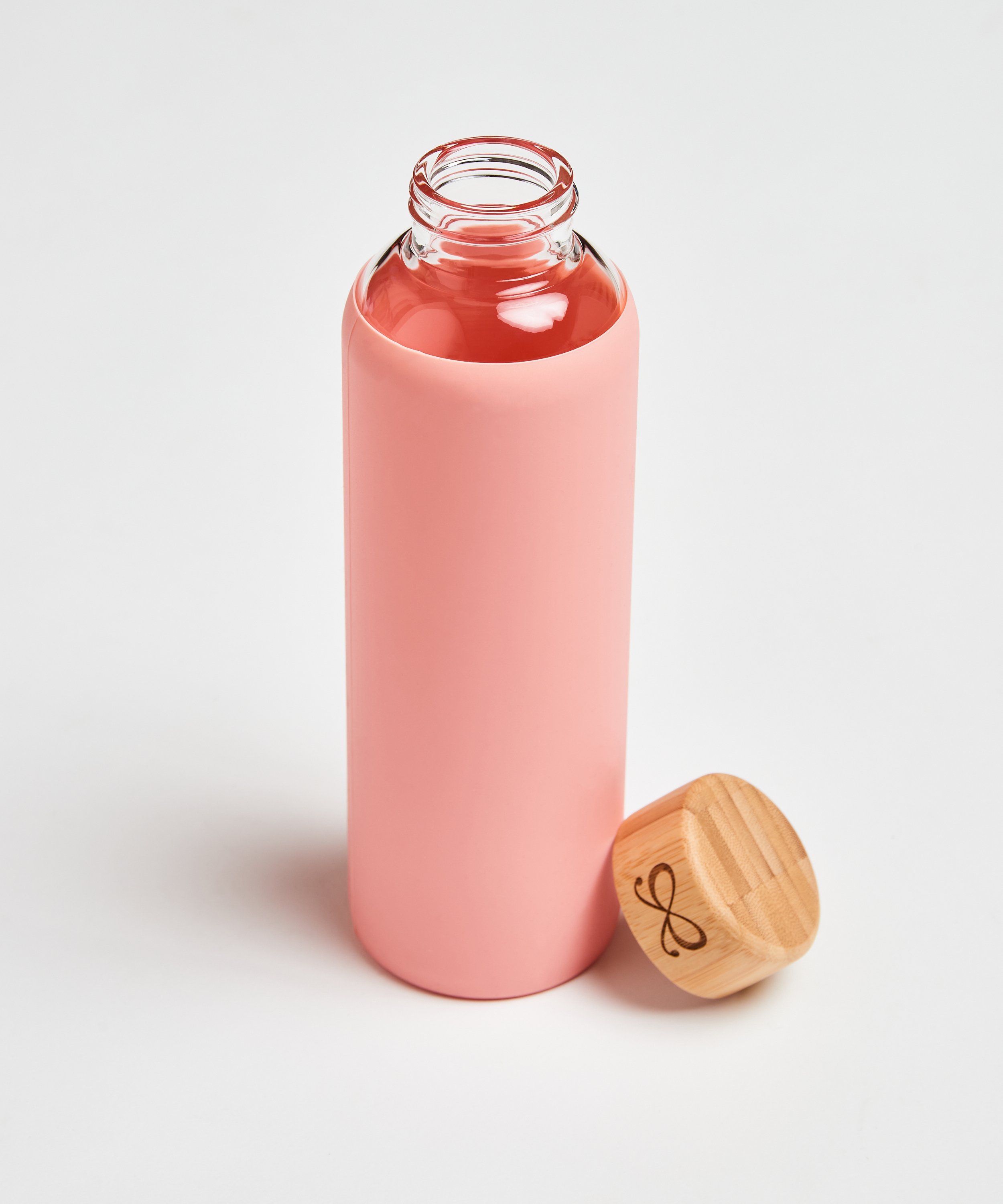 Glass water bottle, Pink, main