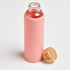 Glass water bottle, Pink