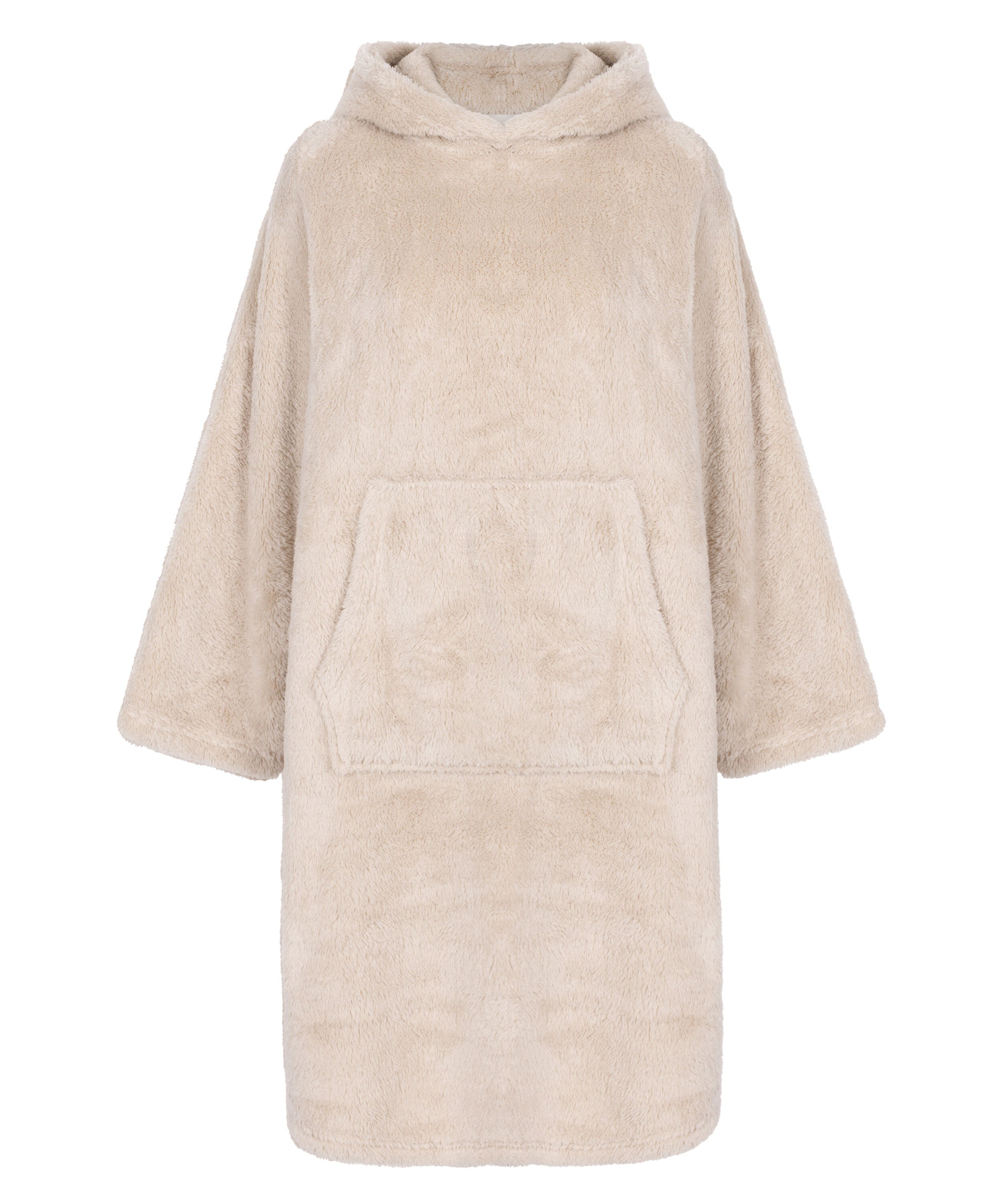 Snuggle Fleece Lounge Dress, Beige