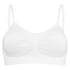 Seamless strappy top, White