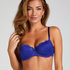 Marine Padded Underwired Bra, Blue