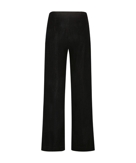Petite Velvet Palazzo Trousers Lucy Hale, Black