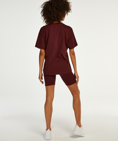 Biker Short Pyjama Set, Red