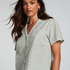 Linen Pyjama Top, Green