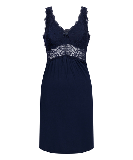 Nora Lace Slip Dress, Blue