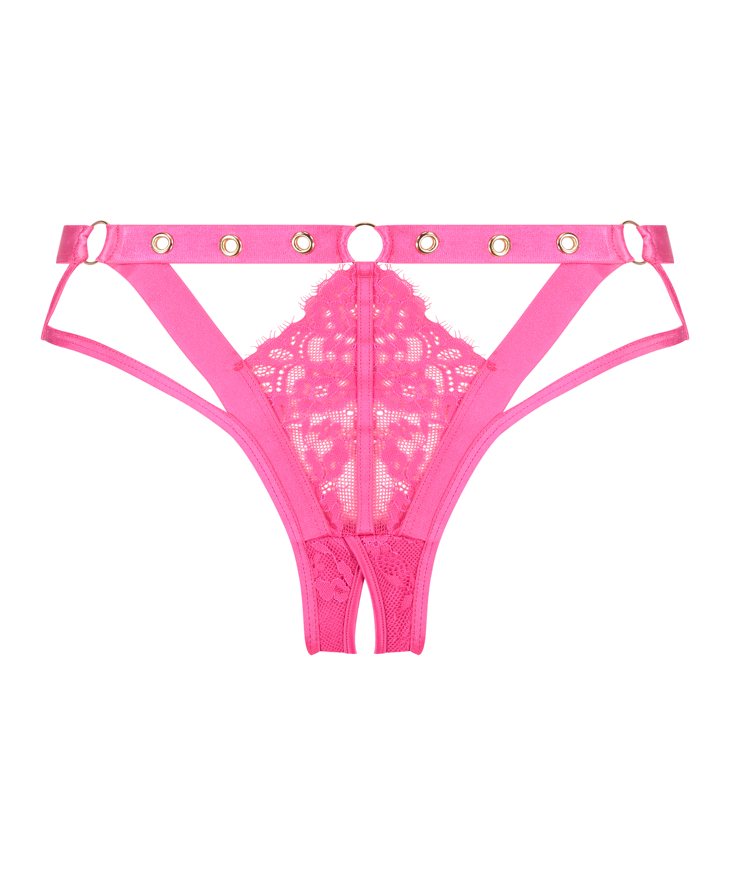 Sadie Open Crotch Brazilian, Pink, main