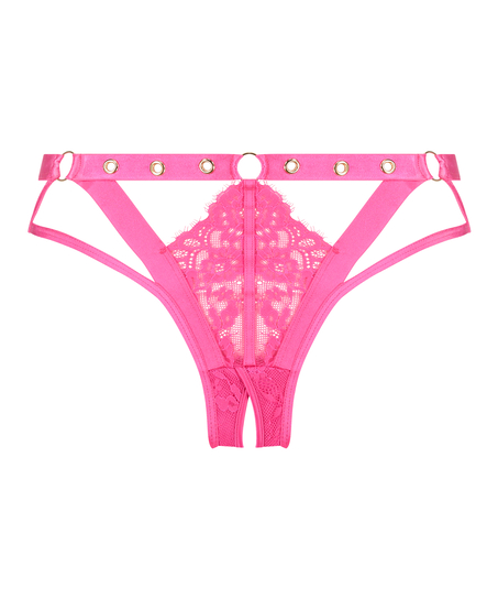 Sadie Open Crotch Brazilian, Pink