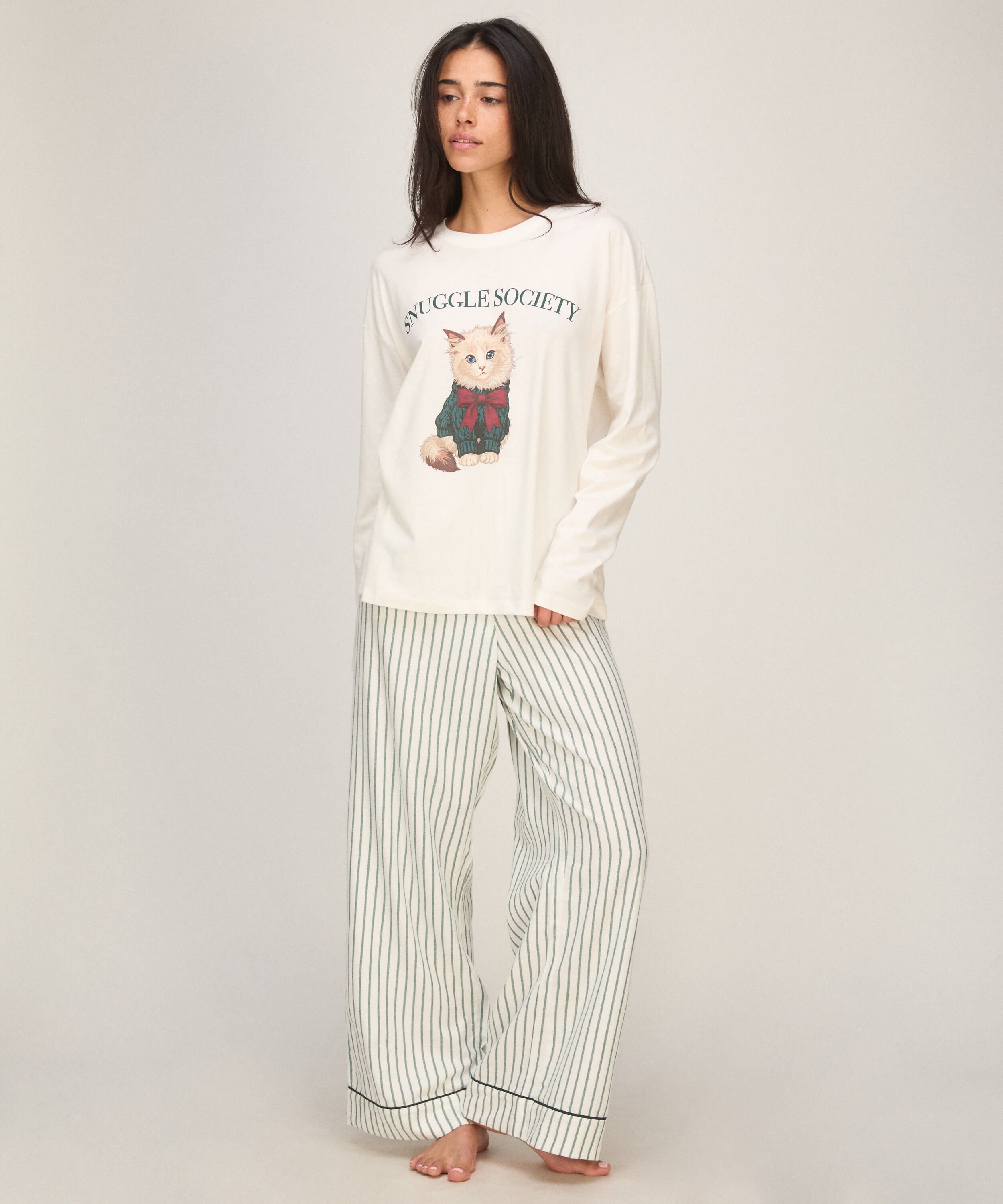 Pyjama Set Viscose, White